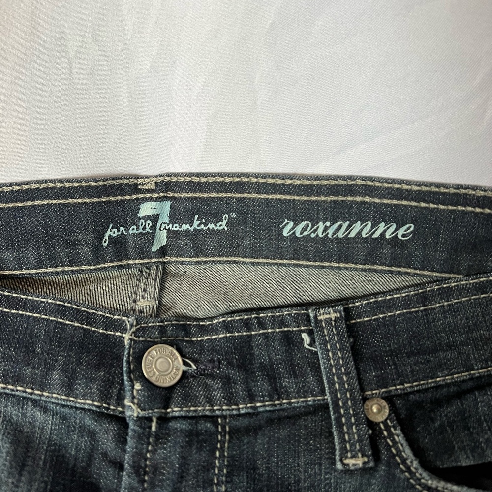7 For All Mankind Roxanne Dark Blue Skinny Jeans